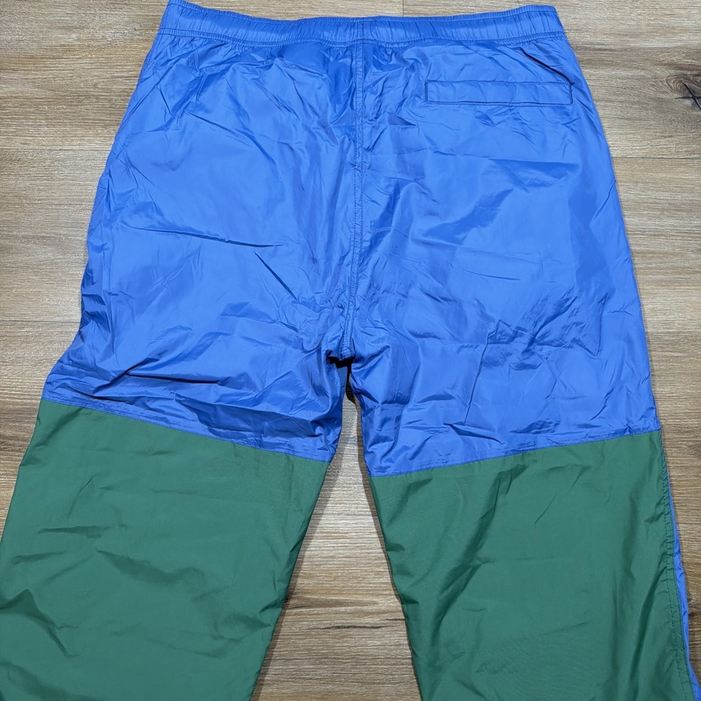 Lacoste LIVE MEDIUM Lined Windbreaker Pants Green Blue Color Block Track Jogger - Picture 13 of 13